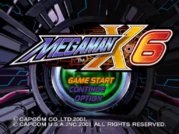 Mega Man X6 (US) screen shot title